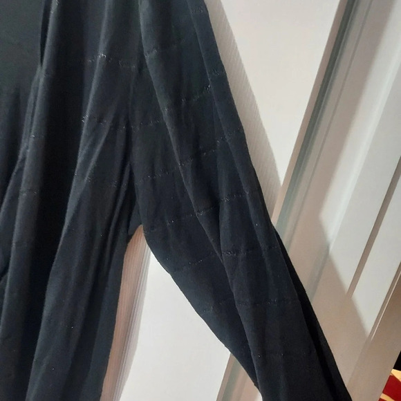 Lane Bryant Black with Simmer Stripes Open Front 3/4 Sleeve Cardigan Size 22/24 - Picture 9 of 10